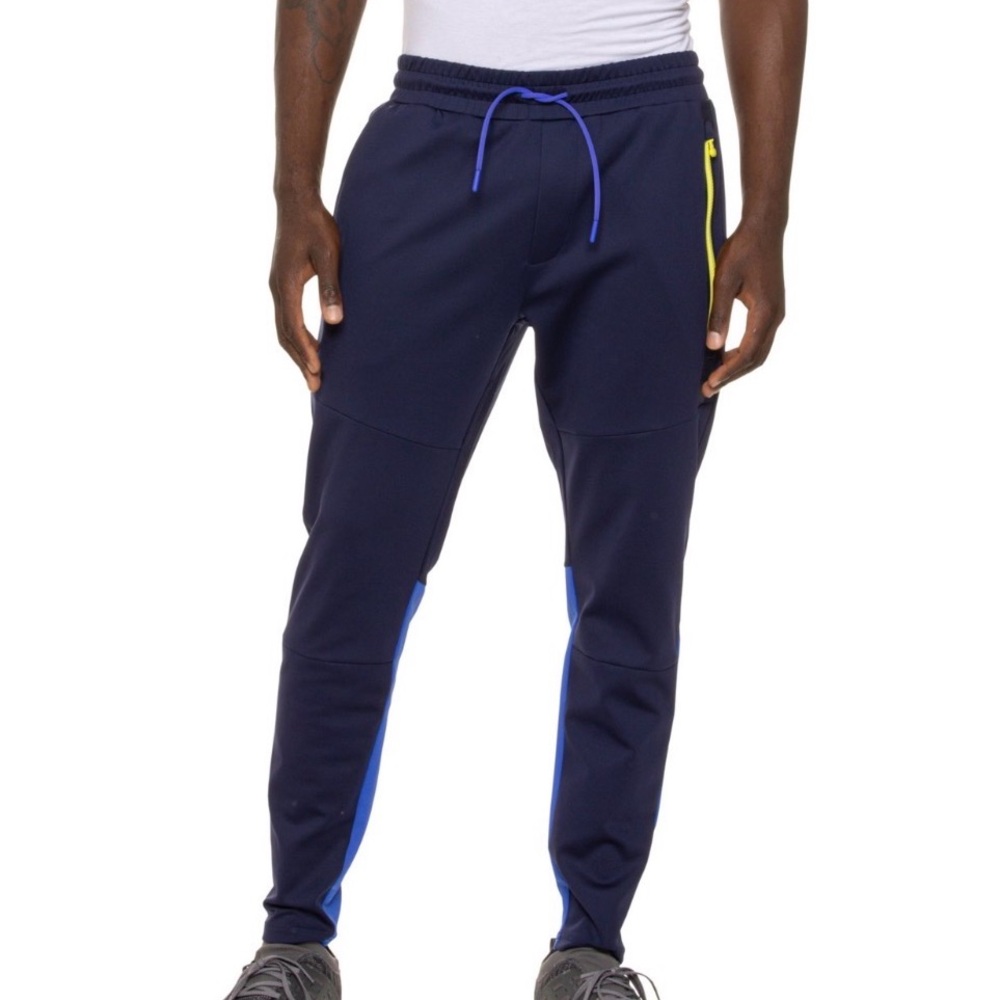 Greyson Sequoia Joggers Men's Medium Performance Colorblock Maltese Blue NWT